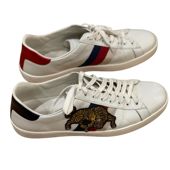 Gucci Other - SOLD RARE Gucci Ace Embroidered Tiger Patch Sneaker White Gucci Size 9.5 US 10